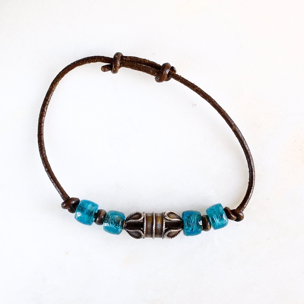 Silver & Leather Bracelet